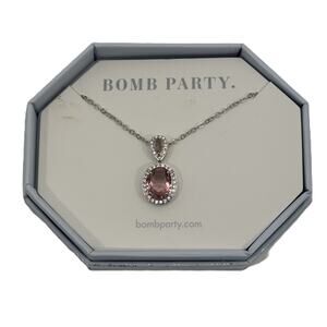 Bomb Party RBP2514 Stole Your Heart Lab Created Brown Amethyst Necklace